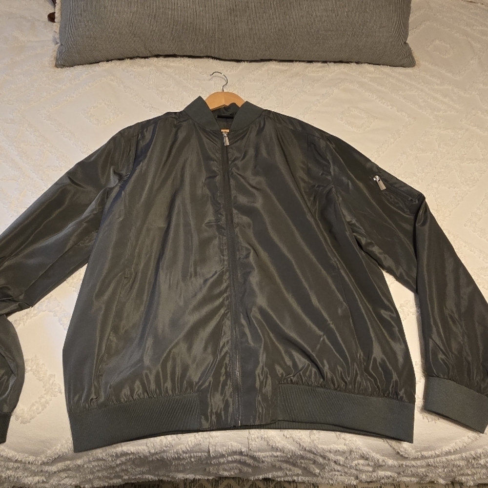 Mens True Classic Grey Bomber Jacket
